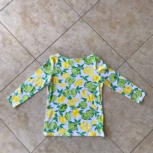 Talbots Citrus Print Long Sleeve Top